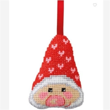 01-6262 Permin julepynt broderikit - nissehoved